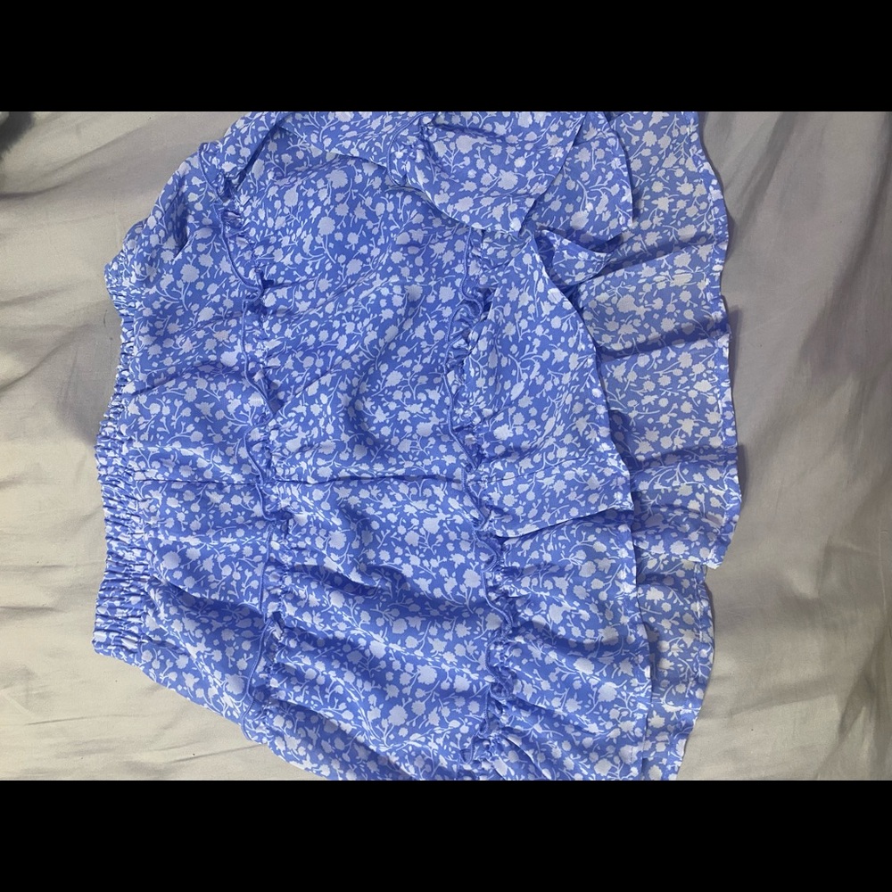 Cute floral blue skirt
